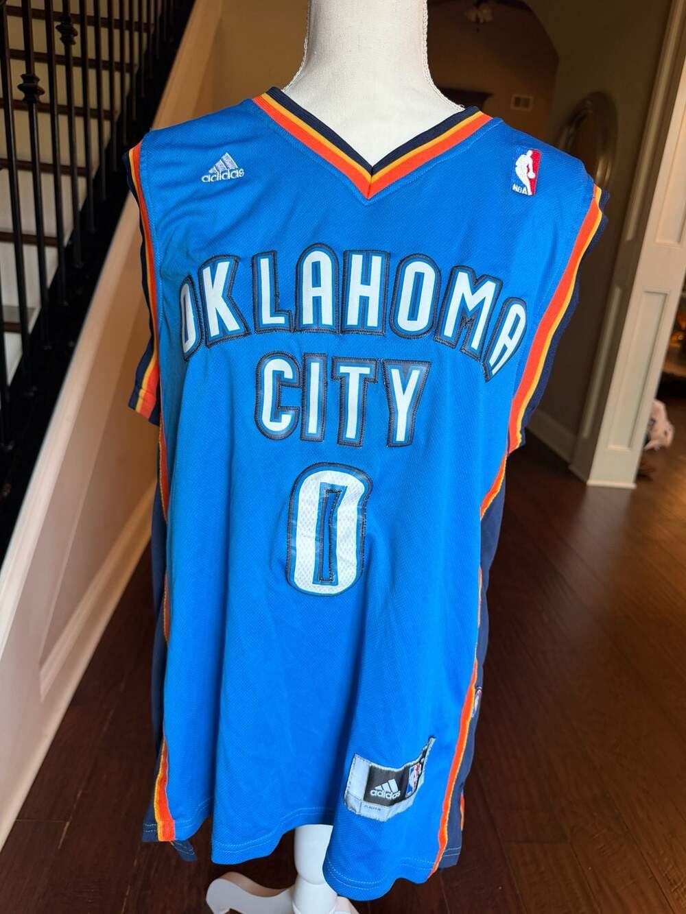 2014-17 Oklahoma City Thunder Autographed Russell Westbrook #0 adidas Jersey